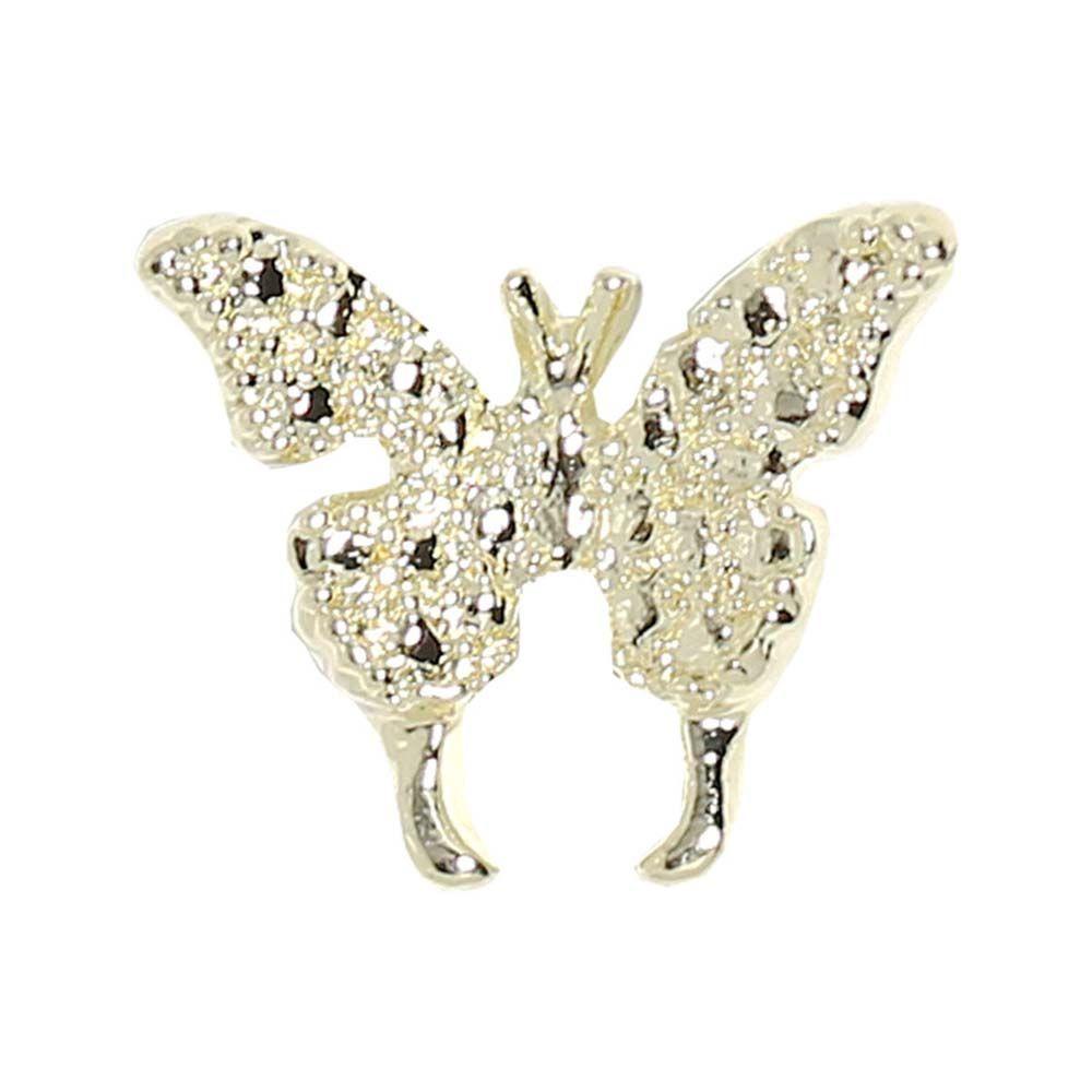 AUGUSTINA Agustina Kupu-Kupu Nail Art Perhiasan Alloy Emas Gaya Jepang Indah Mengkilap DIY Nail Art Ornamen