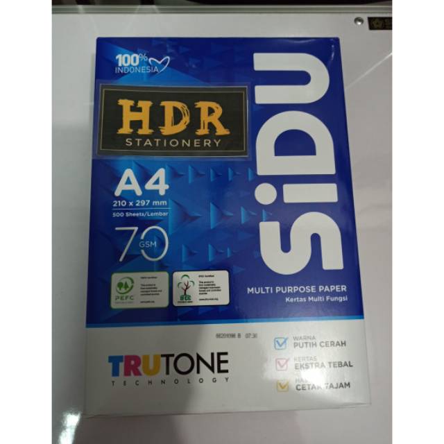 

Kertas HVS A4 70gsm Sidu Sinar Dunia