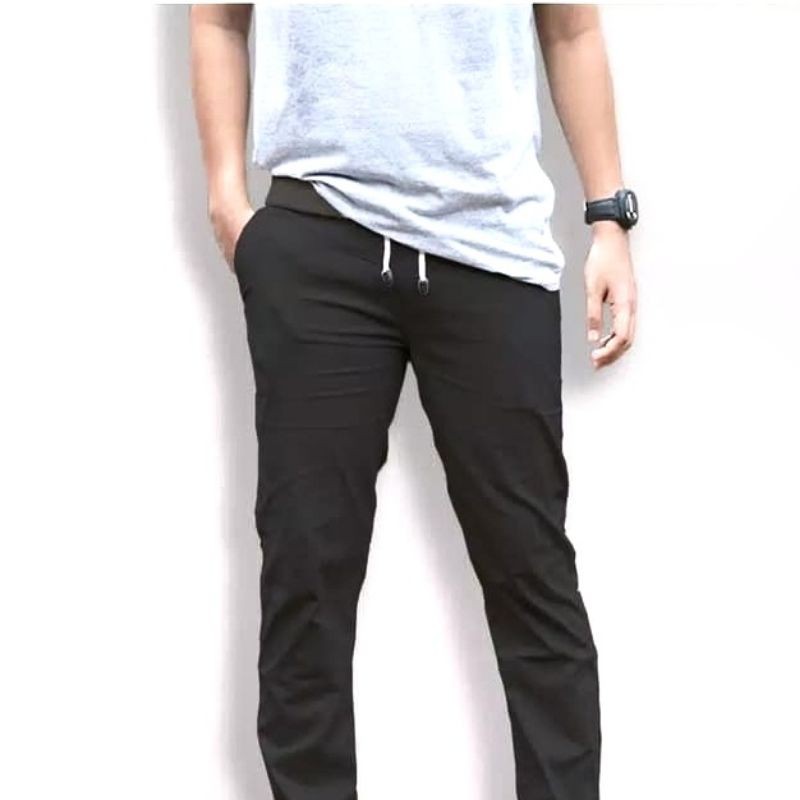 Celana Chino Panjang Pria Model Pinggang Rip Size 27 - 38