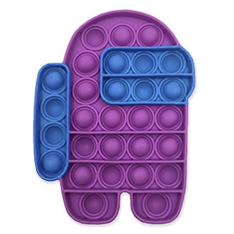 Pop It Fidget Toy Murah Rainbow Mainan Anak Penghilang Stress Tiktok-Among 2W-Ungu