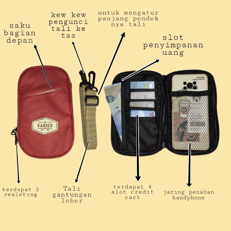 Tas Hp  Pria Wanita  import Selempang Aksesoris Hp Murah Kander Gratis ongkir