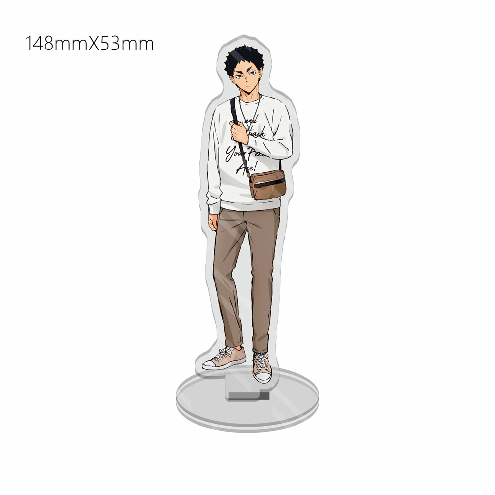 LANFY Cute Japan Anime Haikyuu Model Toy Hinata Shoyo Haikyuu Figures Standing Desk Decor Desktop Decorate Yu Nishinoya Action Figure Standing Plate Acrylic Tobio Kageyama