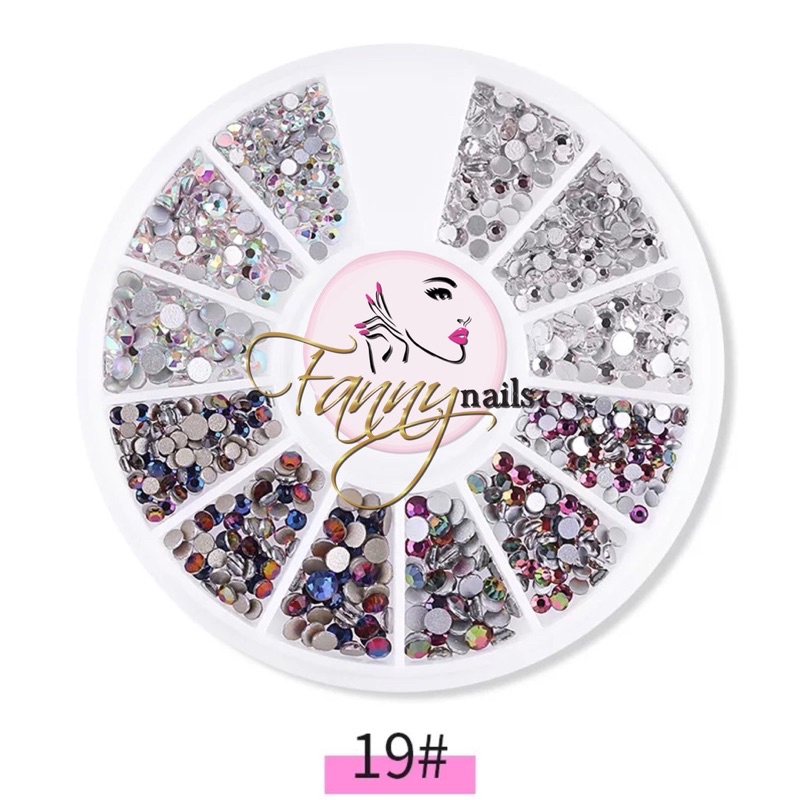 Nail wheel gold swarovski crystal ab japan nails mutiara kuku / hiasan kuku rhinestone