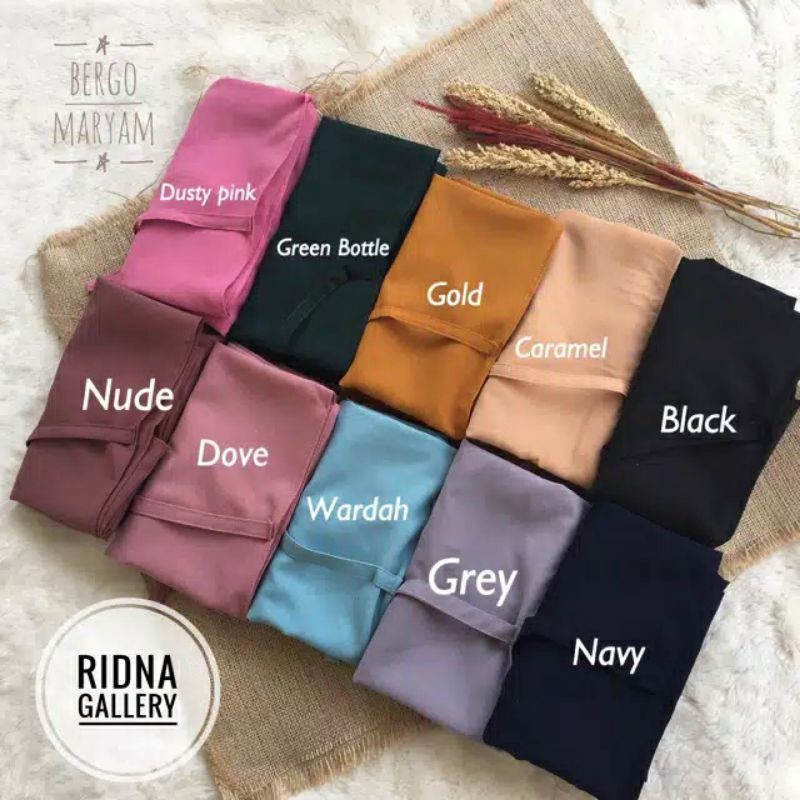 HIJAB SHALIHAH INSTAN DAILY SIMPLE NON PET (BERGO MARYAM)DIAMOND IMPORT-Wardah