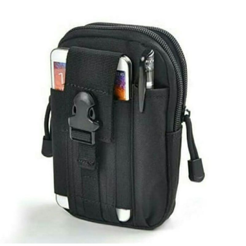 tas pinggang pria kanvas pounch hp