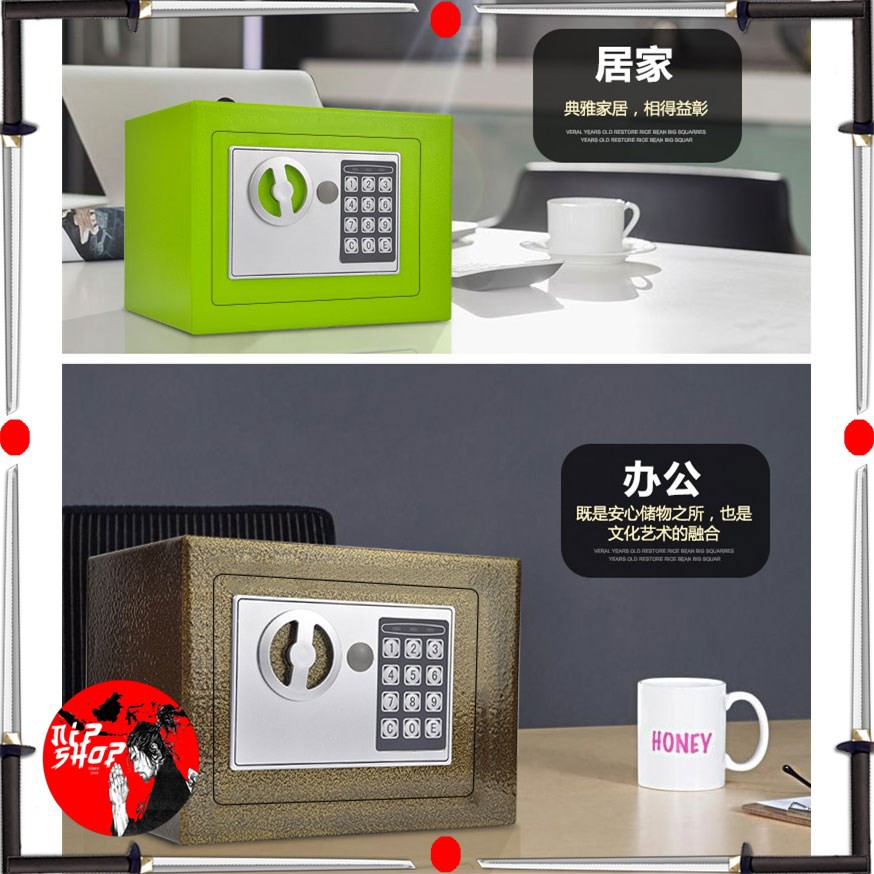 Brankas Mini Electric Password Deposit Box with Lubang Celengan 4.6L