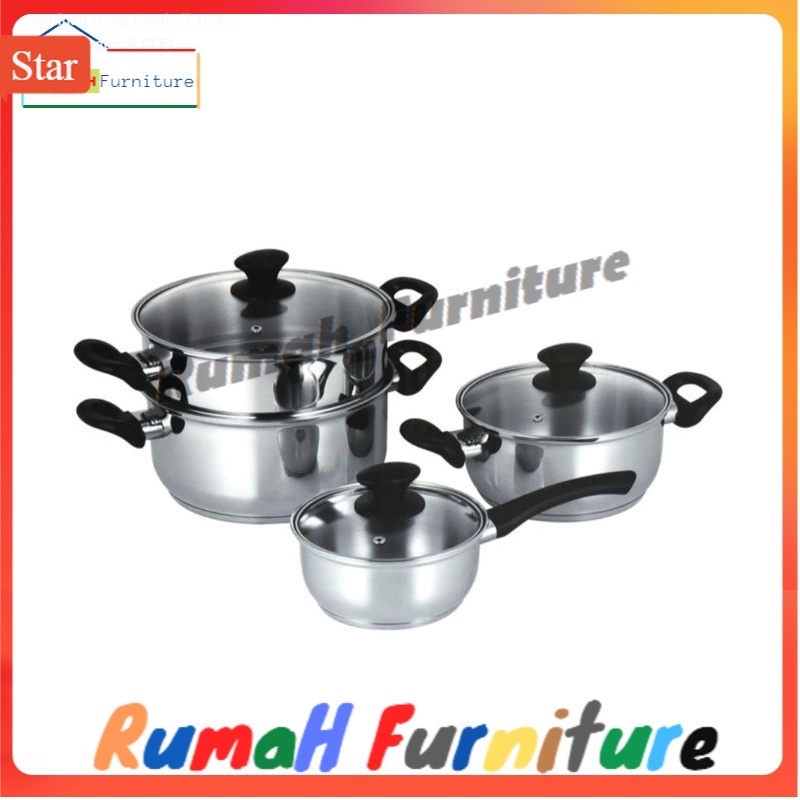 Panci Lexa  Cooking Color Set 4 Pcs