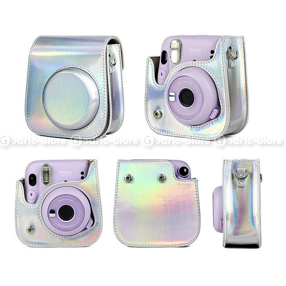 oU1Code Leather Bag SYMPHONY COLOR Fujifilm Instax Mini 11 Tas Kamera Polaroid Case Fuji 11 Casing D