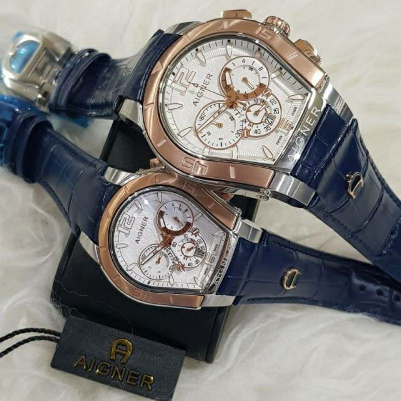Jam Tangan Aigner Palermo Super Premium Graden AAA - Jam Tangan Couple Aigner Palermo Plat Putih