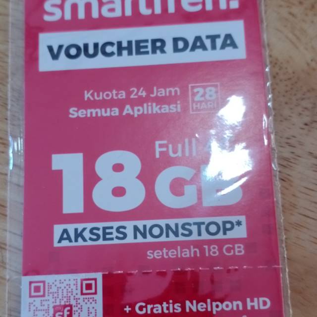 Voucher smartfren 18GB nonstop
