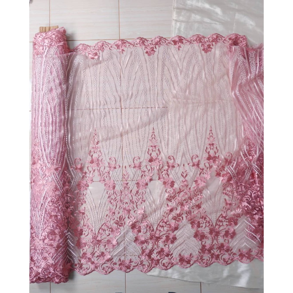 BROKAT MURAH/TILLE MURAH/BAHAN KEBAYA/BROKAT 3D