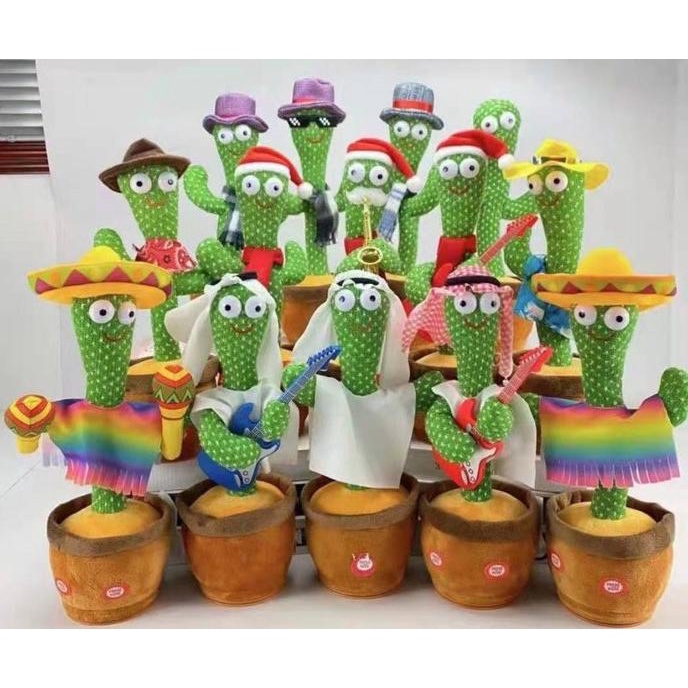 Mainan Kaktus Goyang Gerak Joget Bisa Ngomong Bicara Rekam Dancing