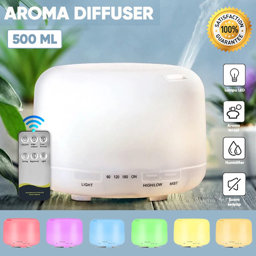 Jual Humidifier Pelembap Udara Rumah Humidifier Aroma Diffuser LED Air ...