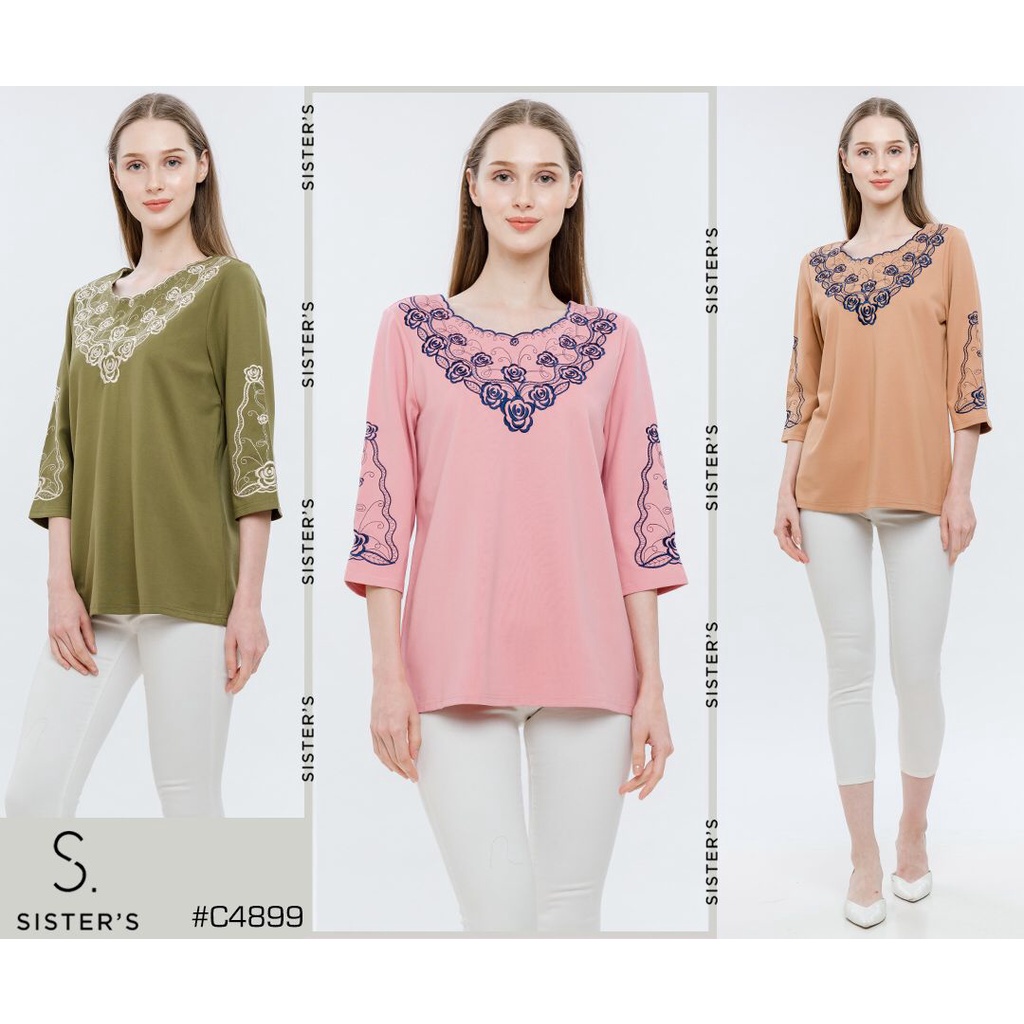 SISTERS Blouse 3/4 Kaos Wanita 4899
