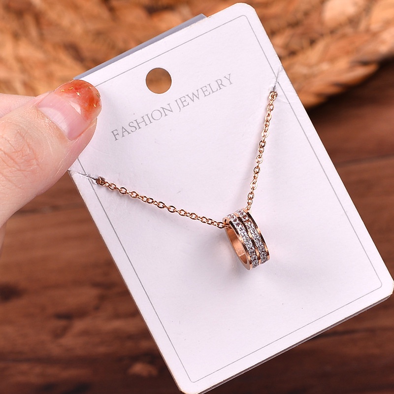 Kalung cincin titanium korea style anti karat