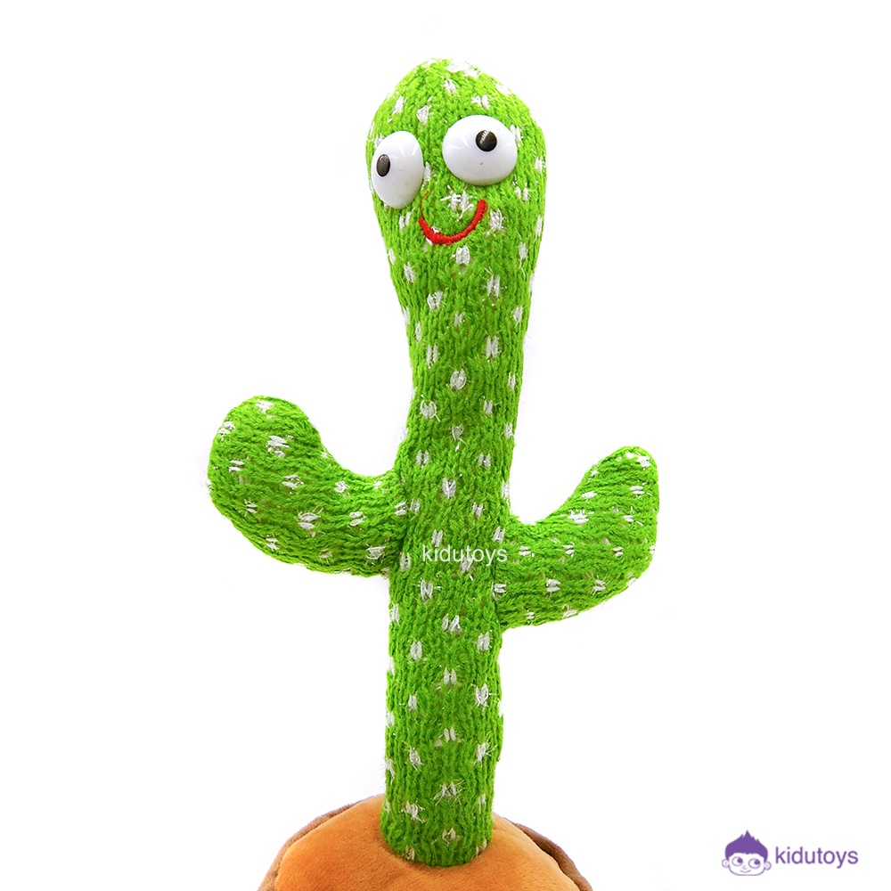 Mainan Anak Kaktus Joget Bergoyang Cactus Dance / Talking Cactus Green USB Charger Casan USB Kidu toys