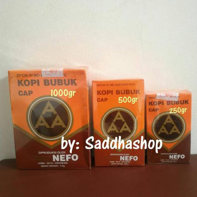 

Promo Akhir Tahun Kopi Murni Bubuk Hitam Excelsa Nikmat Asli Cap Aaa Nefo Jambi 1Kg Kode 602