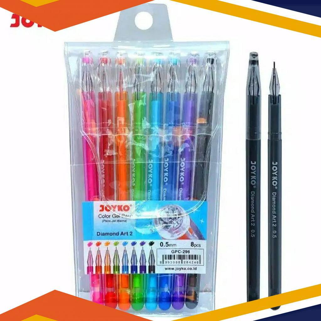 

MAKSIMAL Pulpen Gel Warna GPC296 Diamond Art 2 Joyko Set 8 Warna 5mm