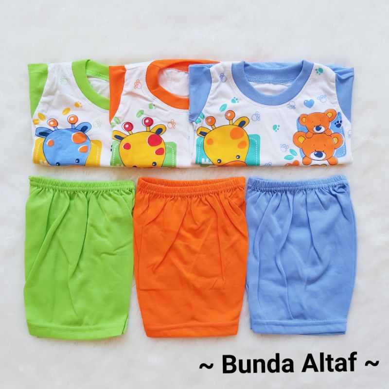 Baju Bayi Newborn Setelan Lengan Pendek Murah  [ Bunda Altaf ]