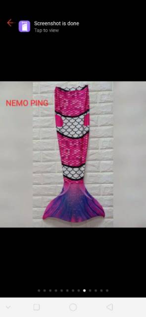 Costume mermaide anak anak