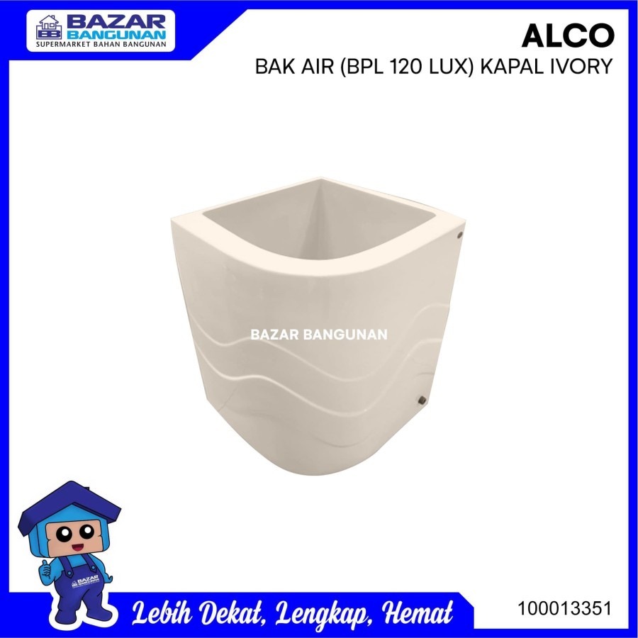 BAK AIR MANDI SUDUT ALCO LUXURY FIBER GLASS 120 LITER 120 LTR IVORY