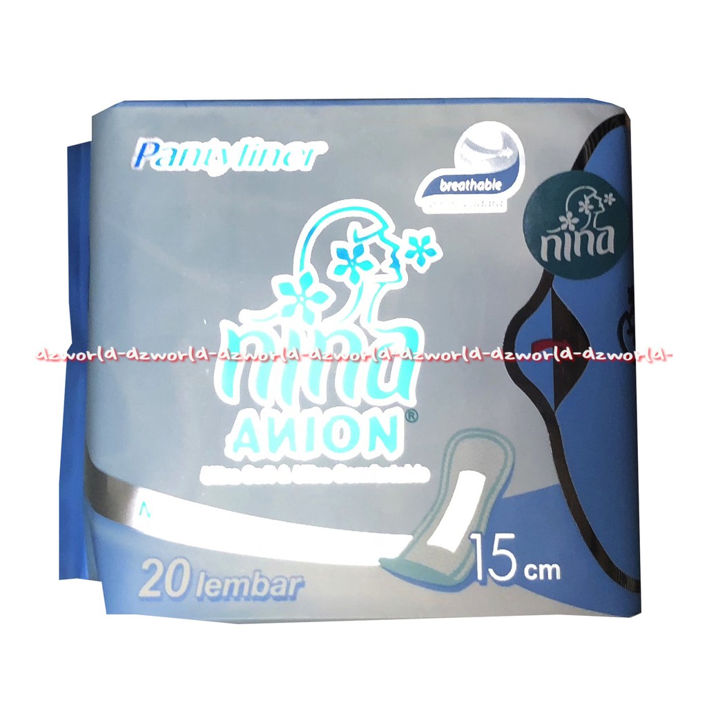 Nina Anion Panty Liner 20 Lembar Naturall Scent Bagus Biru 15cm