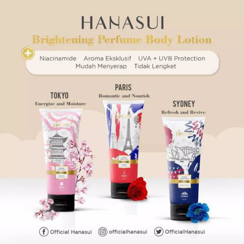 Hanasui Brightening Perfume Body Lotion