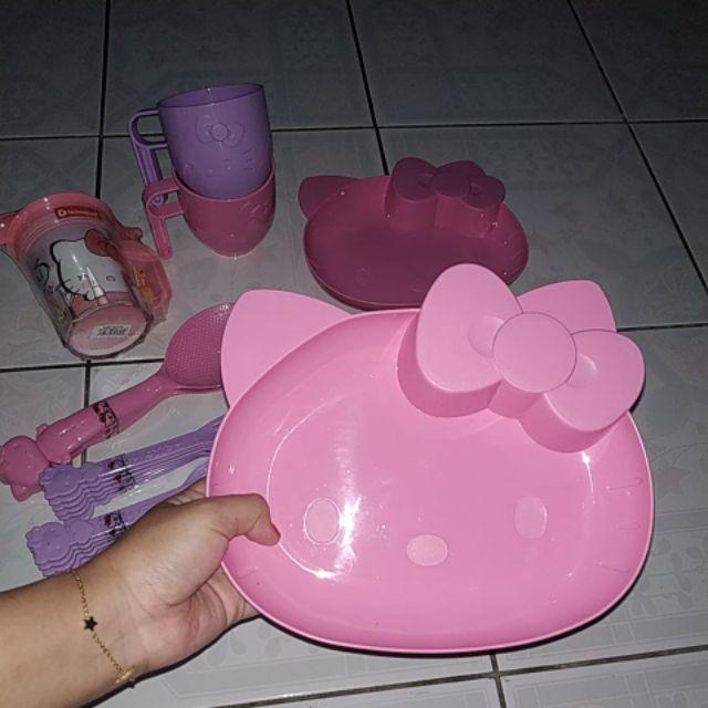 Piring Makan/piring Sup Karakter Hello Kitty 9