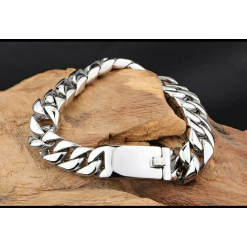 gelang titanium pria-cowok stainlees steel 316L