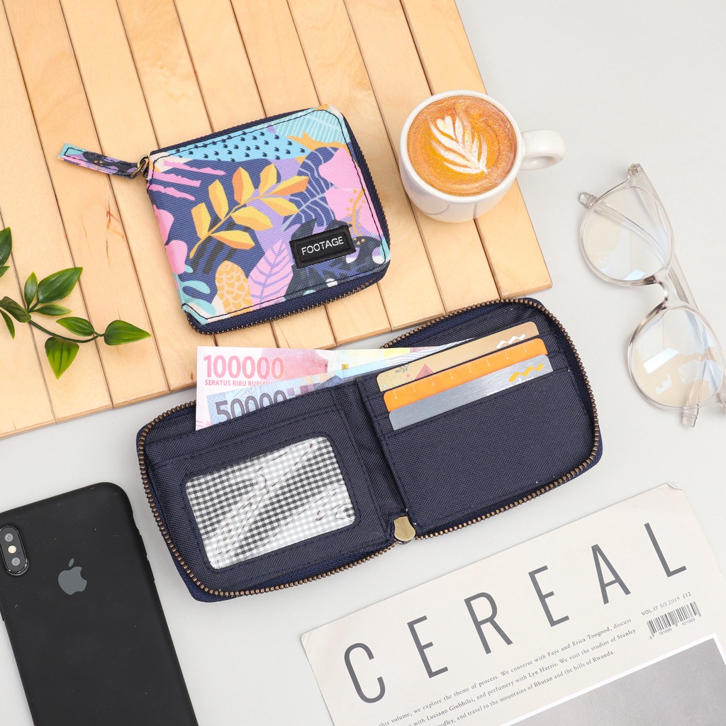 Dompet Wanita Kecil Wallet Cewek Resleting Kanvas dilengkapi Card Holder Footage DW-01