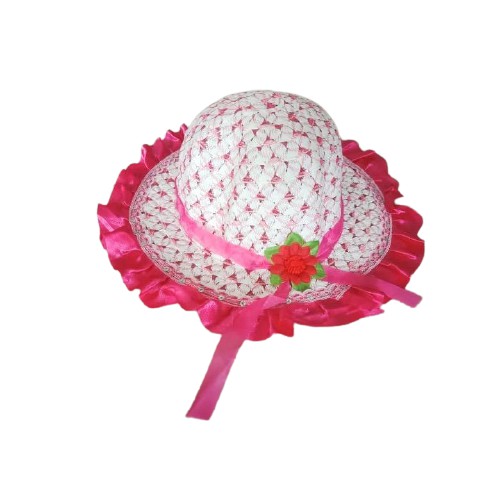 REDTREE Topi Pantai Anak Rumbai Bunga T29-Fanta