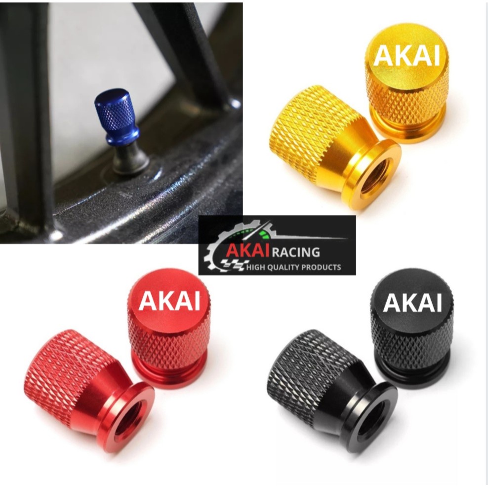 tutup pentil akai variasi/tutup pentil AKAI full cnc universal harga 1set isi 2 pentil UNIVERSAL