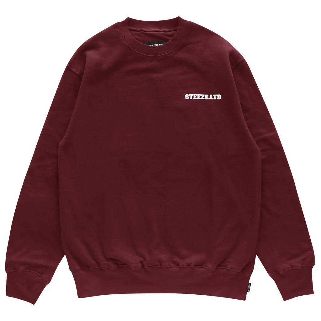 STEEZE.LTD - MINI COLLEGE CREWNECK BURGUNDY
