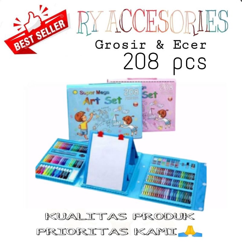 

RY - Crayon krayon Art set peralatan gambar lukis isi 208 Alat lukis / Art set 208 Pencil warna crayon alat lukis set 208pcs