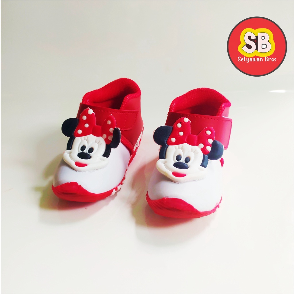 Sepatu Anak Perempuan Bunyi Minie Mouse lucu bisa cod pink