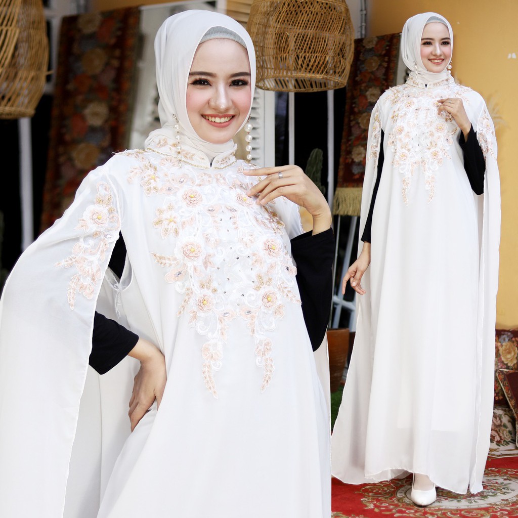 HOPYLOVY Gamis Pesta Maxi Dress Wanita Carine / Gamis Terbaru 2021 Lebaran Wanita Nagita