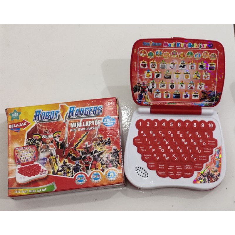Mainan mini laptop alat bantu belajar anak 2 bahasa