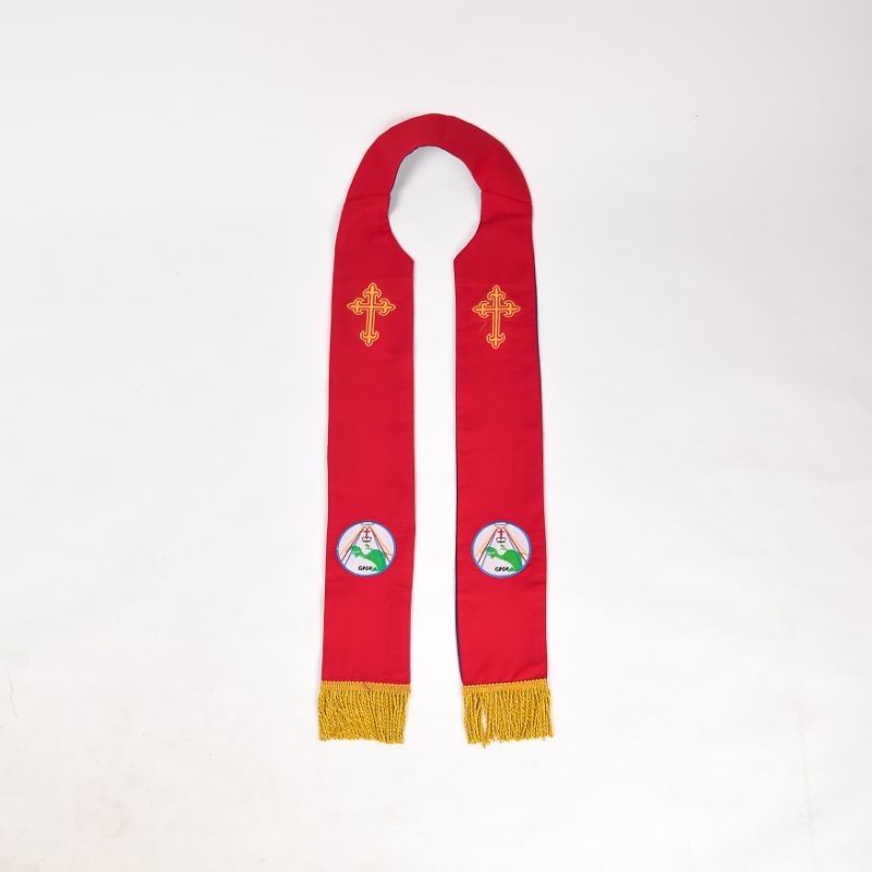 GPDP - Stola Merah Ungu Bordir - Cotton - Jos Miracle Bandung - Miracle - JMB