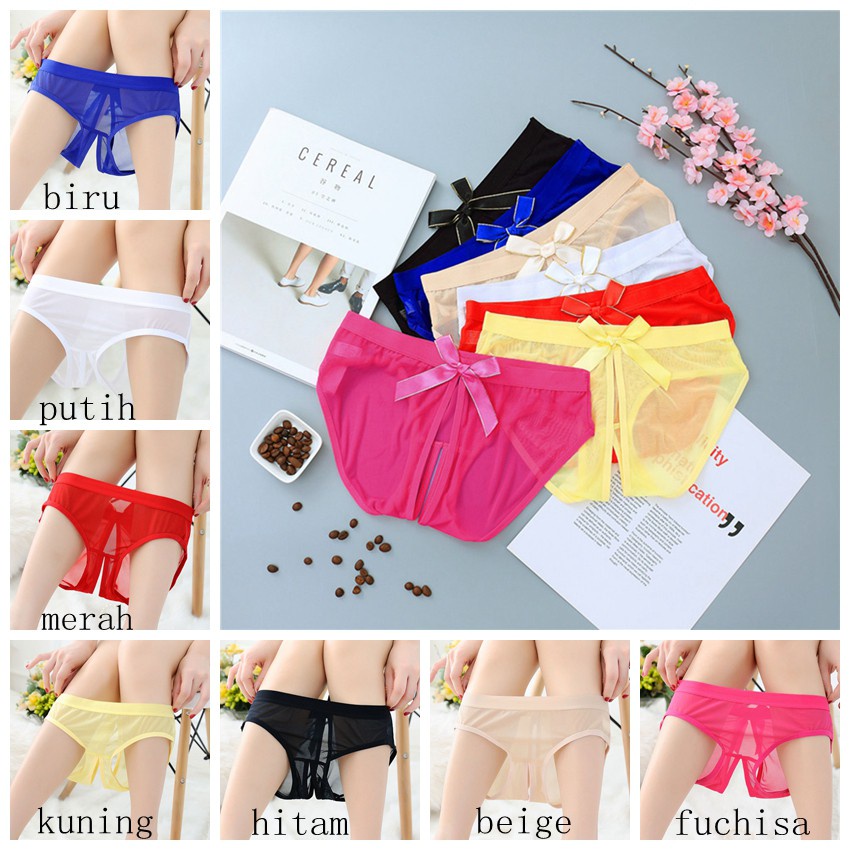 CD WANITA Celana dalam wanita cd transparan bolong lubang tengah sexy