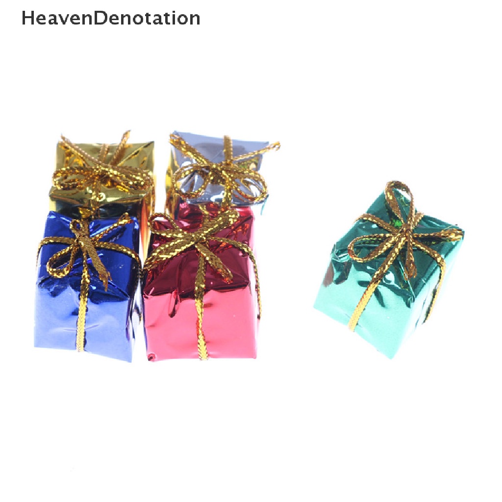 [HeavenDenotation] 10pcs Dollhouse Miniature Box Christmas Dollhouse Decoration Gift Toy