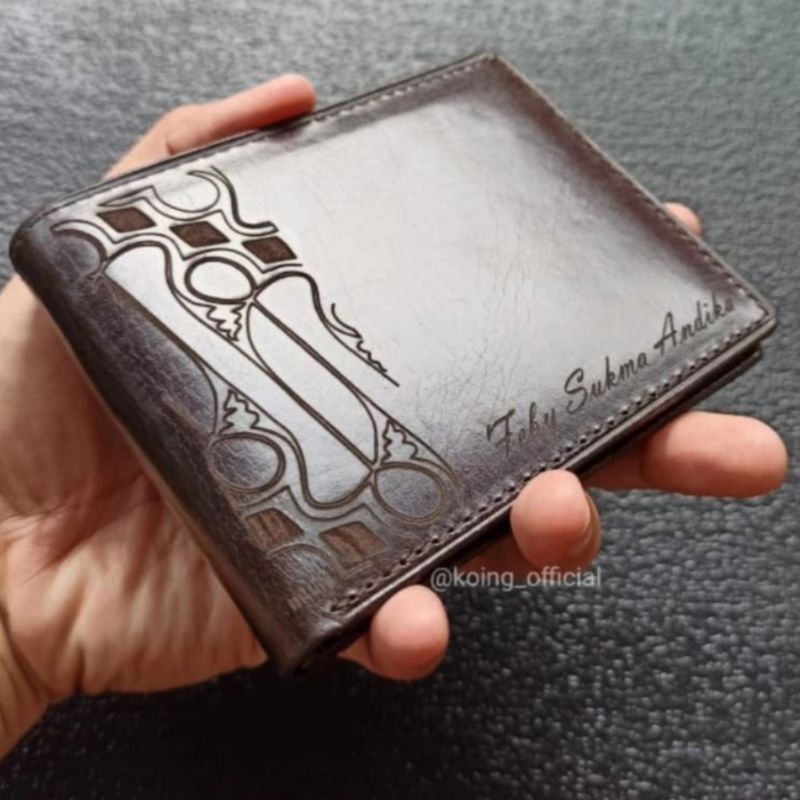 DOMPET KULIT ASLI GRAFIR BATIK DAN CUSTOM NAMA