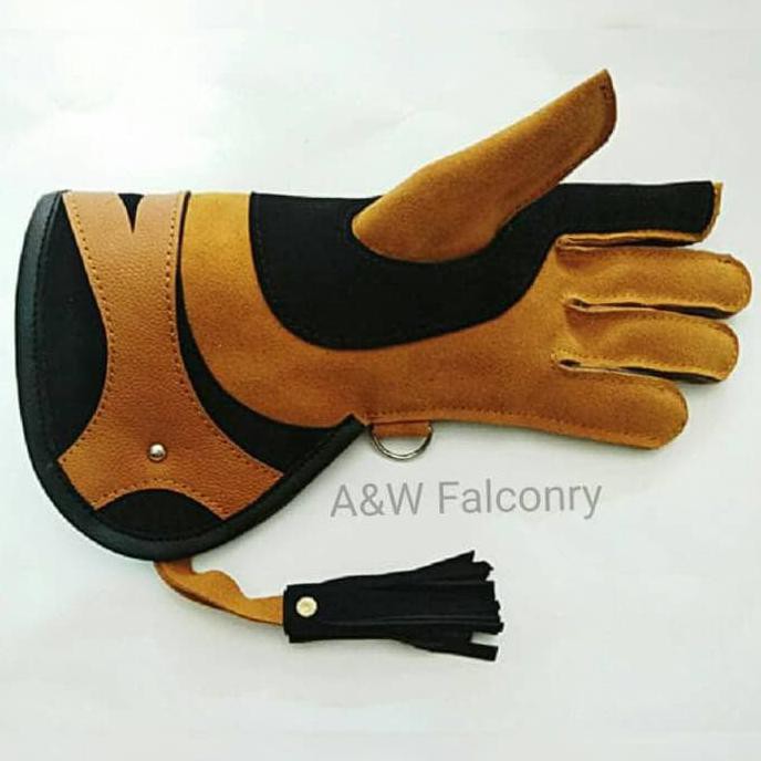 LJT Glove Falconry Sarung Tangan Medium Kulit Sapi Asli
