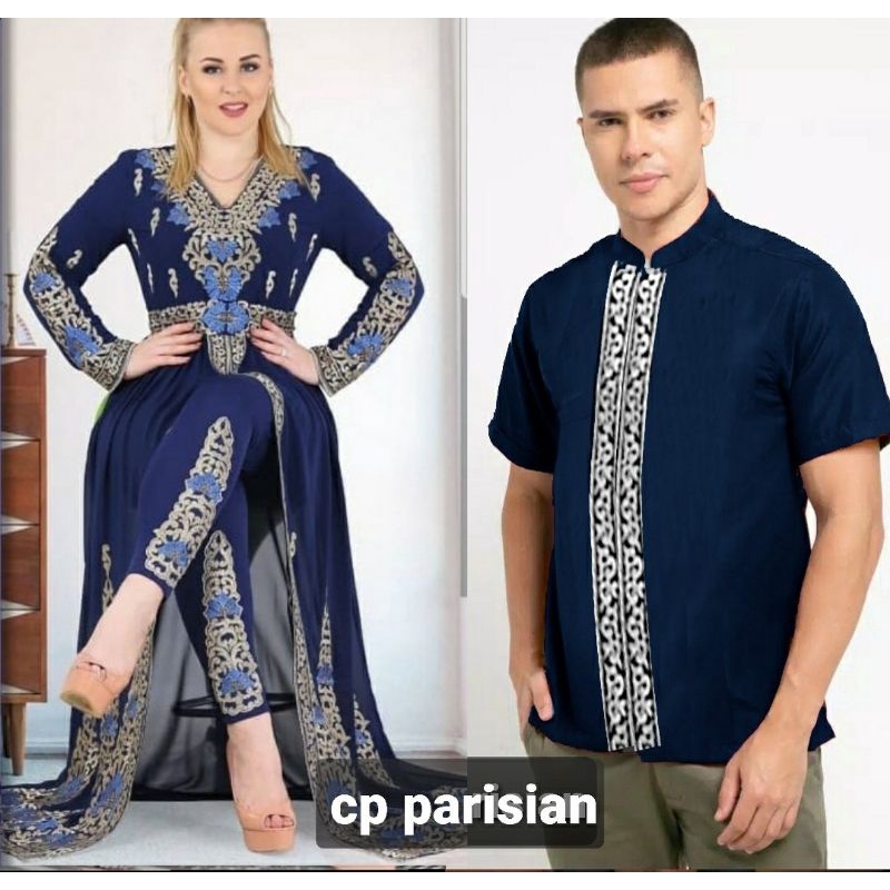 Lions.store -Baju Couple Tunangan Kekinian Elegan Mewah Pasangan Muslim Wanita Kondangan Parisian
