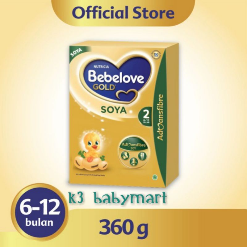 Bebelove Gold Soya 2 360gr susu formula bayi alergi susu sapi hipoalergenik 6-12 bln kacang kedelai