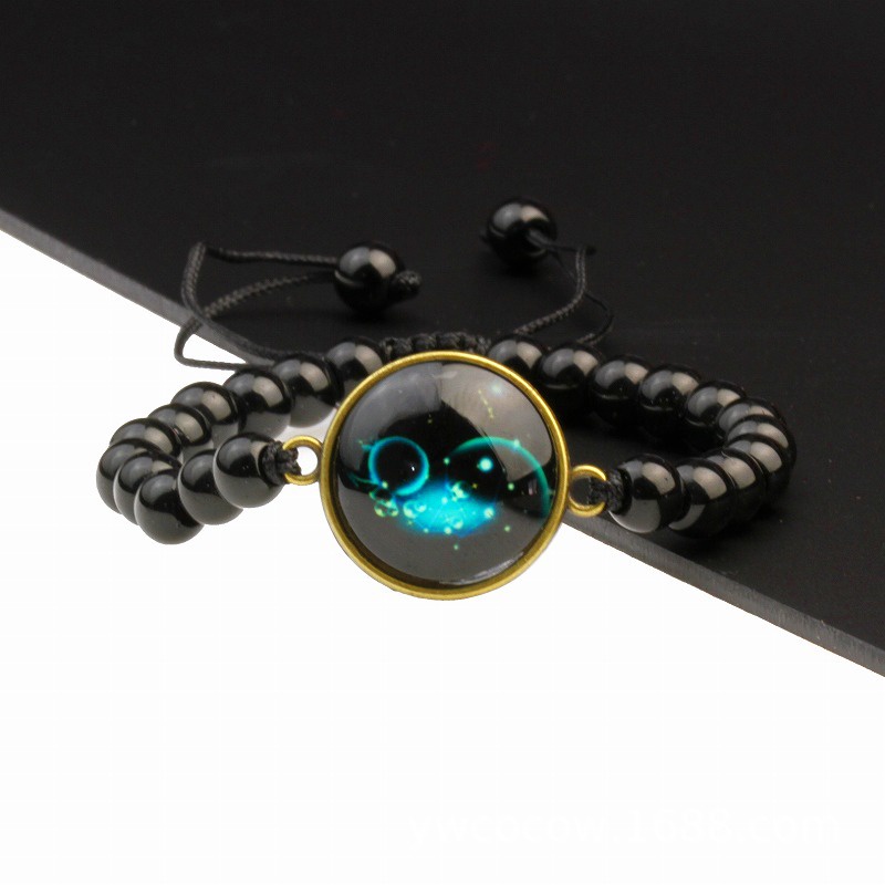 2022 Gelang Tangan Rantai Adjustable Motif 12 Zodiak Leo Virgo Scorpio Sagittarius Untuk Pria / Wanita