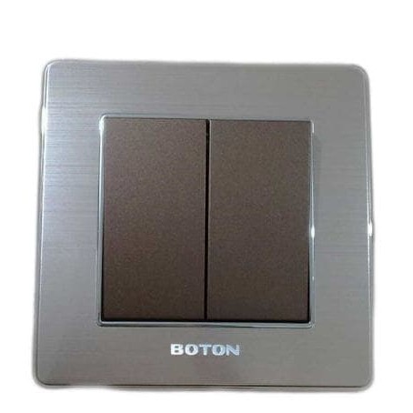 Saklar Broco - Saklar - Perlengkapan Listrik Boton Saklar Seri K2-004 2 Gang 1 Way Switch - Warna