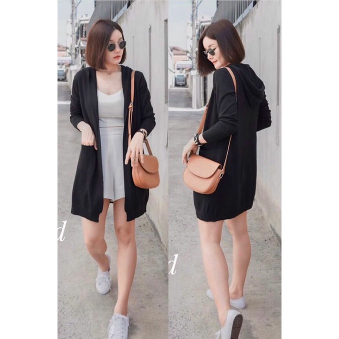WSE390 - Cardigan Hoodie Rajut Outer Rajut PREMIUM QUALITY LD 100 - 120 CM PJ 80 - 110 CM PREMIUM QUALITY