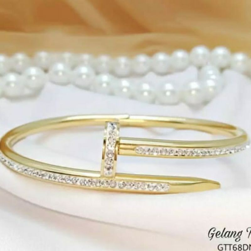 Gelang paku asli titanium / Perhiasan wanita model paku