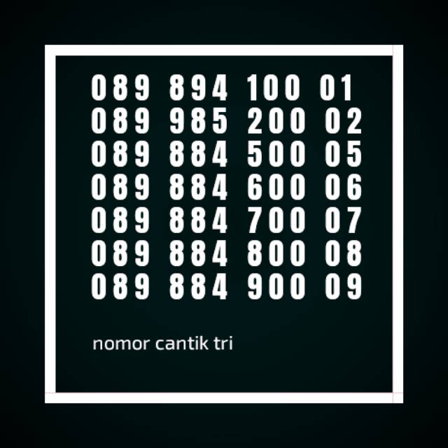 Nomor tri sebelas digit three cantik 11digit 4g lte