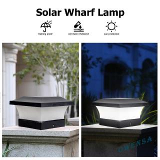 Ow Lampu Pagar 6-led Tenaga Surya Tahan Air Bentuk Kotak